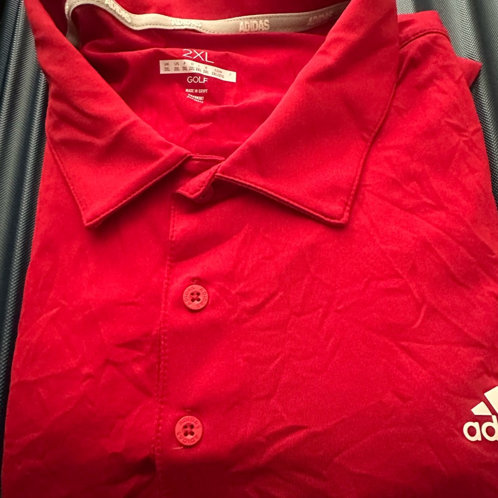 Adidas Bold Red Men's Polo Shirt